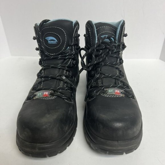 Avenger Womens Framer Comp Toe Boot Black Size 8.5 M - Picture 3 of 6